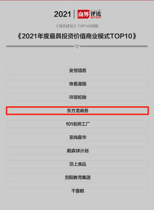 《2021年度最具投資價值商業(yè)模式TOP10》